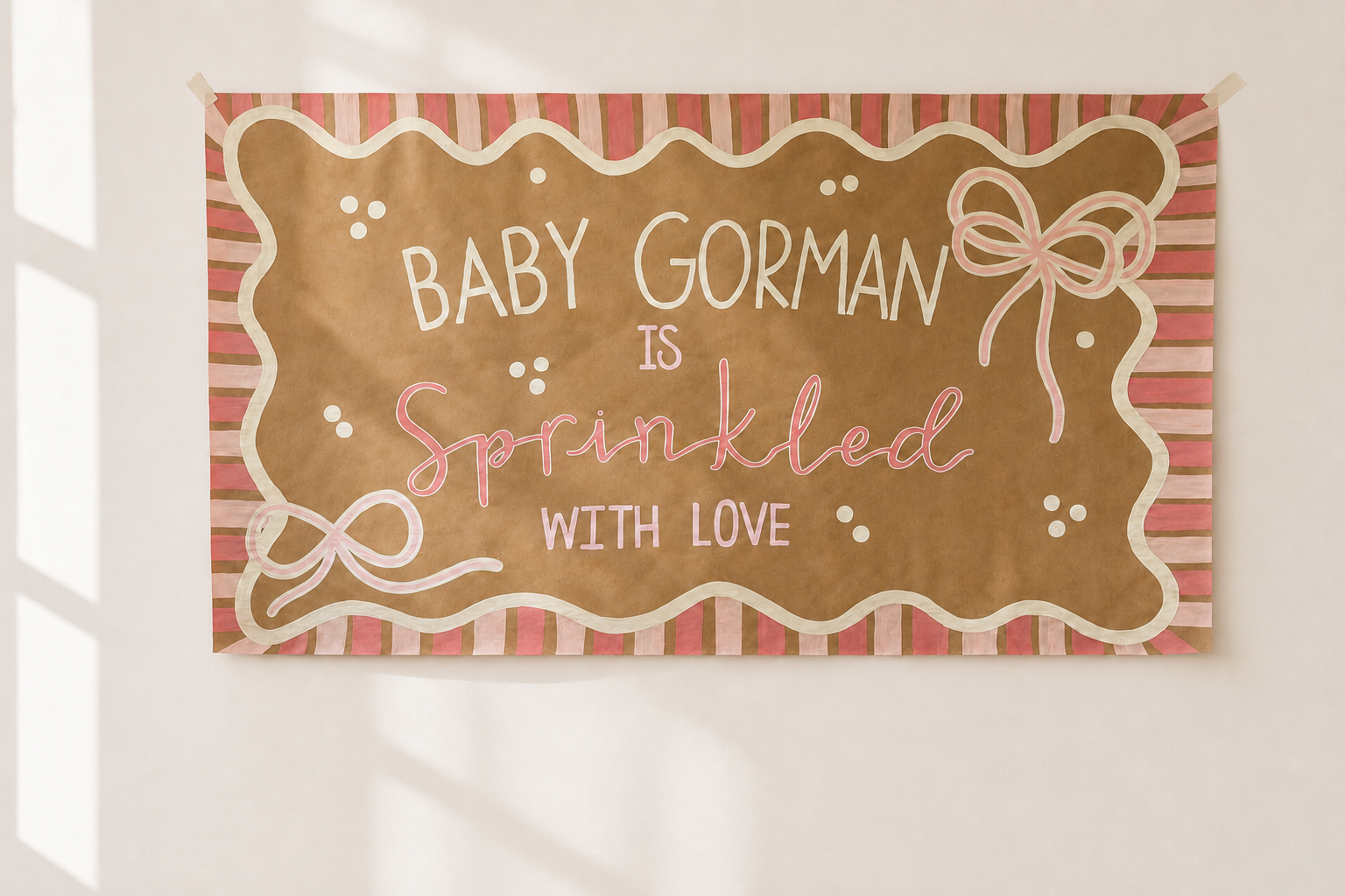 Baby Gorman is sprinkled with love